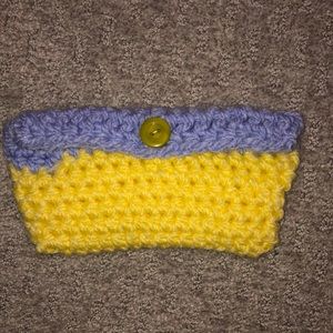 BRAND NEW yellow & purple clutch